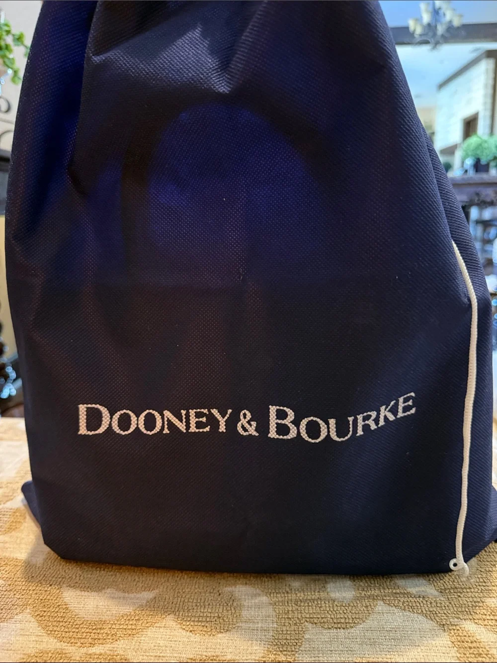 NWOT DOONEY & BOURKE Elegant Ostrich Embossed Leather Handbag-Polished Hardware!